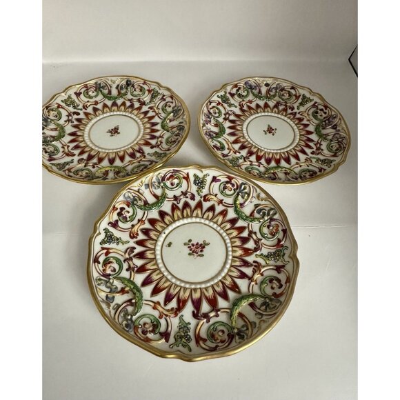 Antique RARE Capodimonte Italy Cherub Sea Serpent Twist Handle 6 Cups & Saucers! - Picture 10 of 16